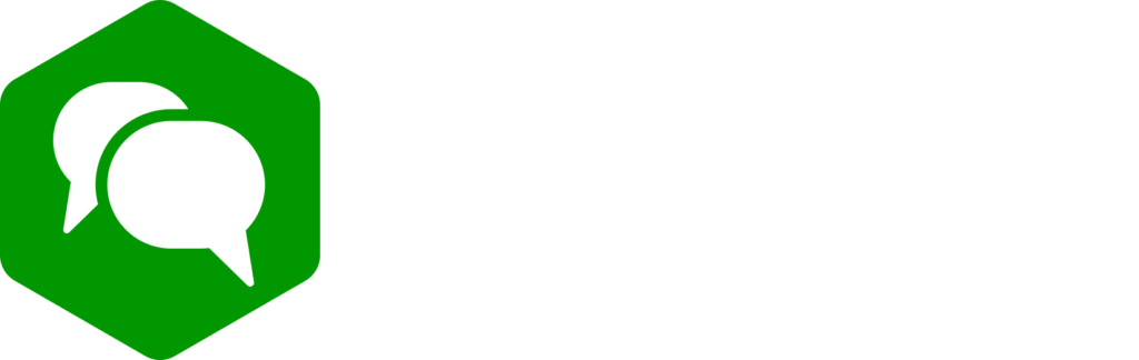 DevHuddle logo with white text