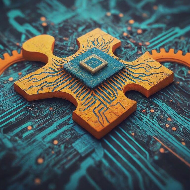 Wooden model of a CPU chip