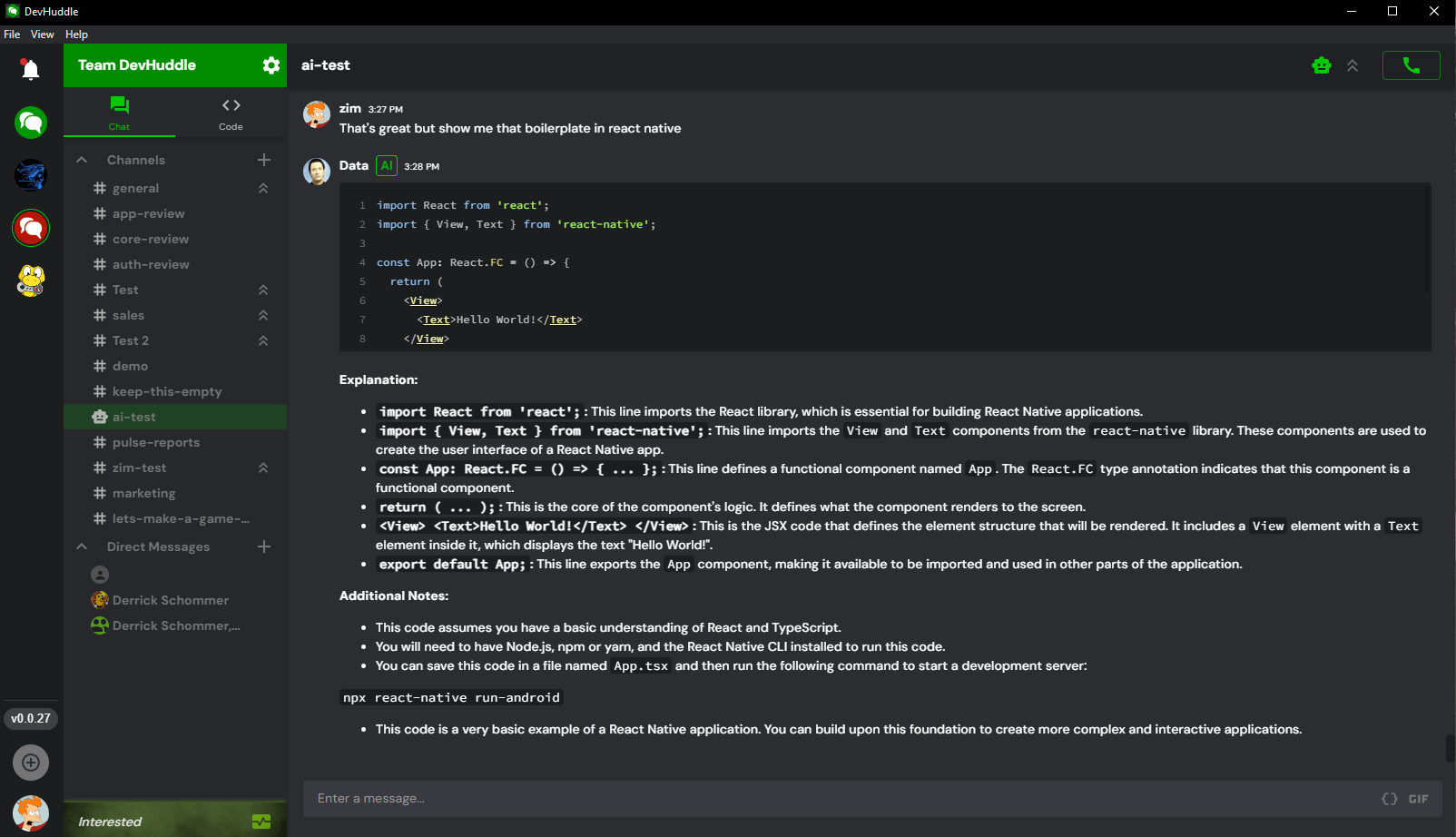 DevHuddle AI Scrum Screenshot