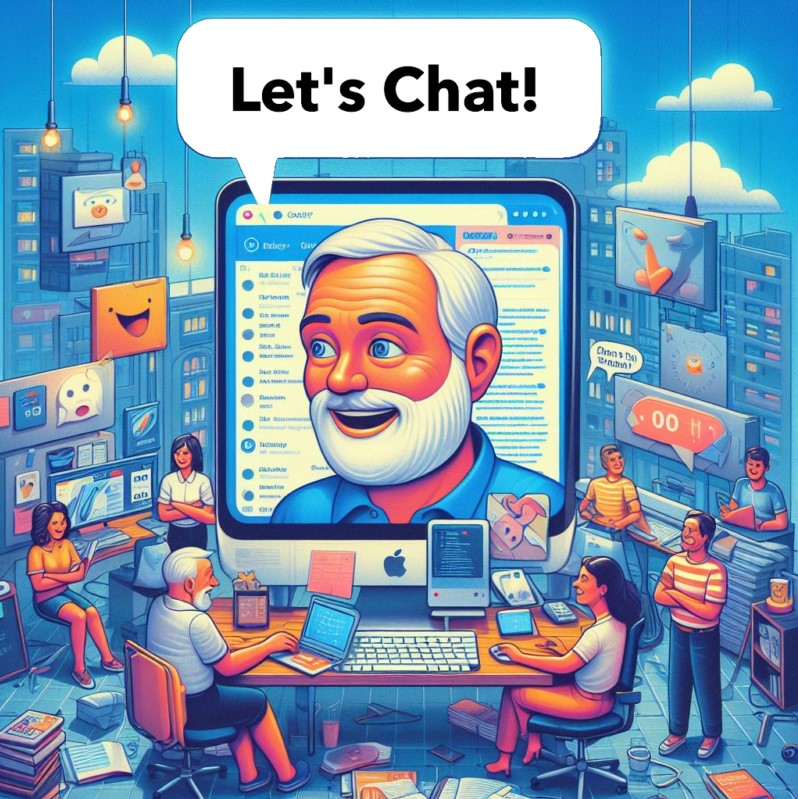 Computer programmers chatting